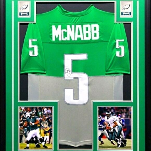 Donovan McNabb Custom Framed Autographed Jersey - Picture 1 of 5
